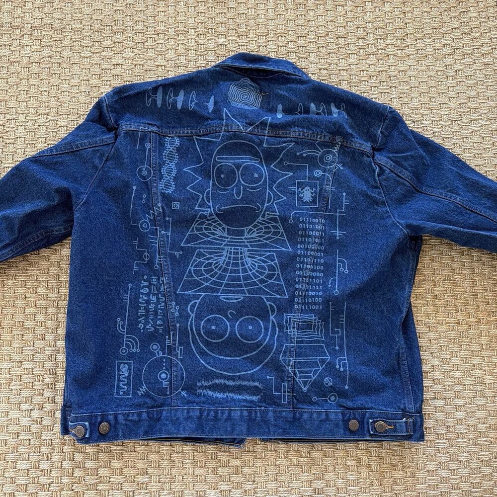 Limited Edition Wrangler x Rick and Morty Laser-etched Denim Jacket Size XL - Picture 8 of 8